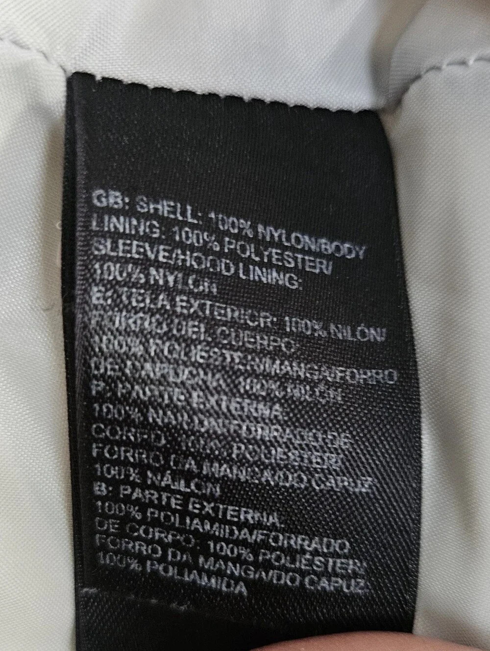 The North Face White Hooded Rain Jacket